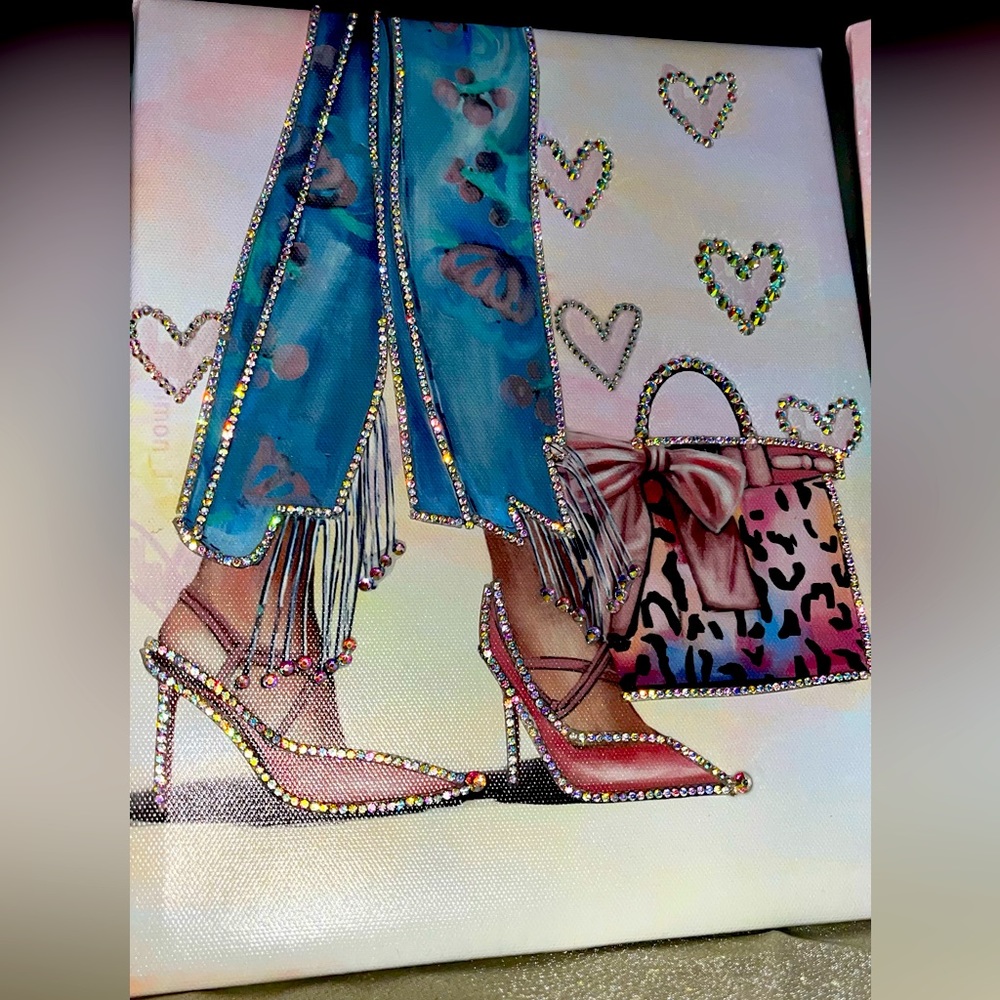 Glam Mixed Media Canavas